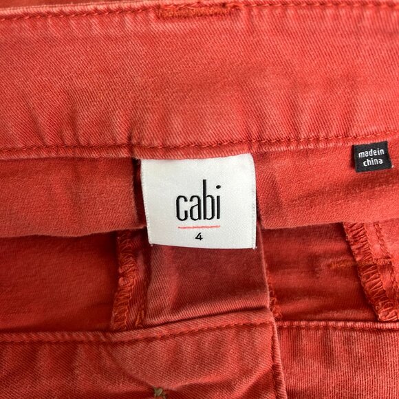 Cabi Pants Womens 4 Copper Orange The Explorer Slim Straight High Rise - Picture 8 of 8